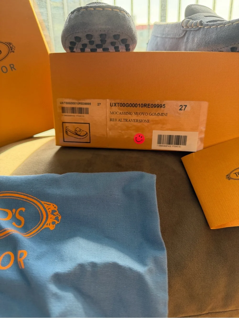Tod's Junior Blue Suede Penny Loafers for Kids